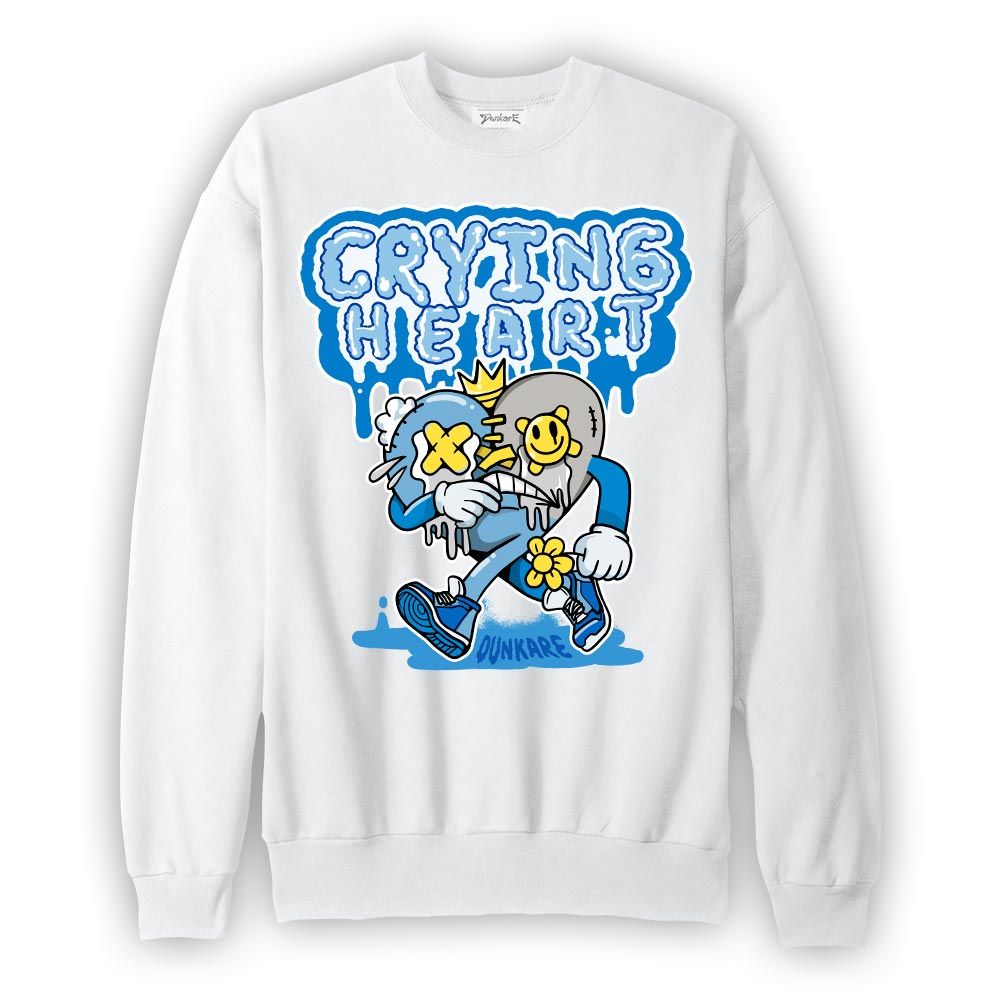 Sweatshirt To match Industrial Blue 4s Sweatshirt - Crying Broken Heart Graphic Graphic