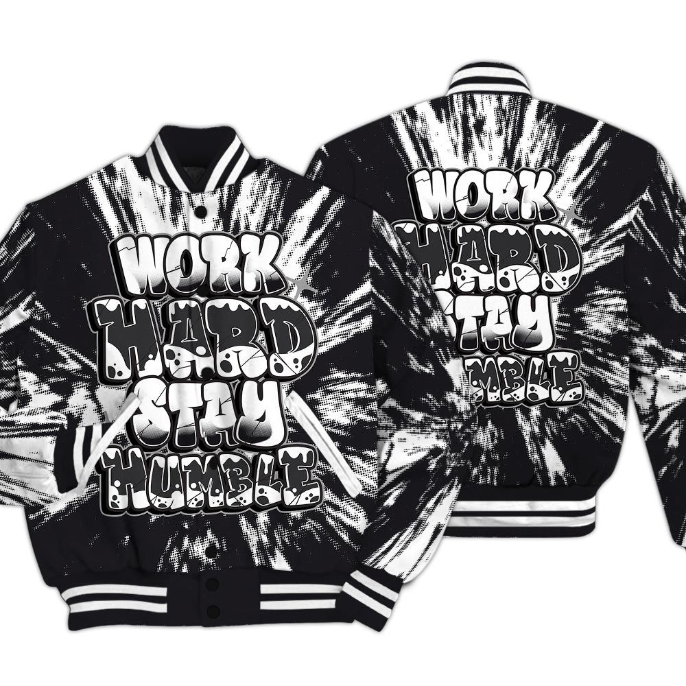 Varsity Jacket To Match White Thunder 4s - Working Hard And Humble Luxury Varsity Jacket Unisex