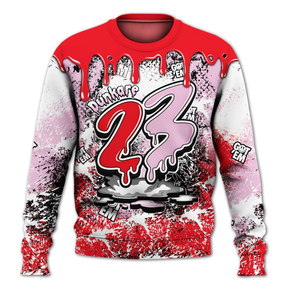 Sweatshirt To Match Zoom Vomero 5 Valentine's Day 2025 - Dripping 23 Drip All Over Print