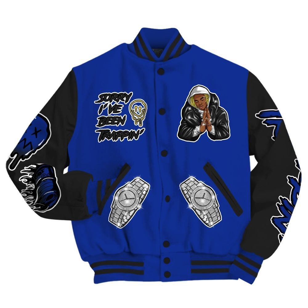 Varsity Jacket To Match Laney 14s - Trappin' Unique All Over Print