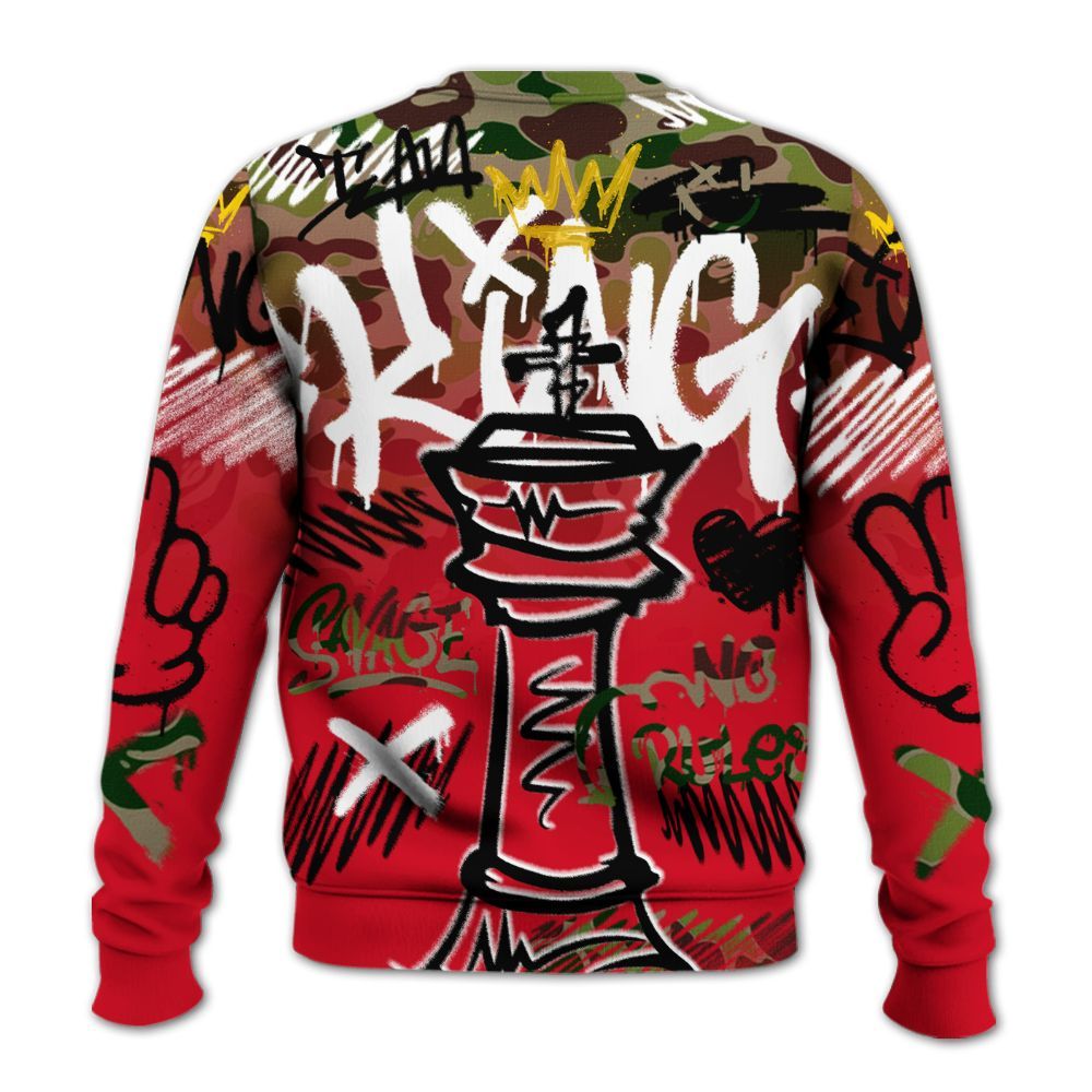 Sweatshirt To Match Air Max 90 Duck Camo Red - Street King Chess Streetwear All Over Print