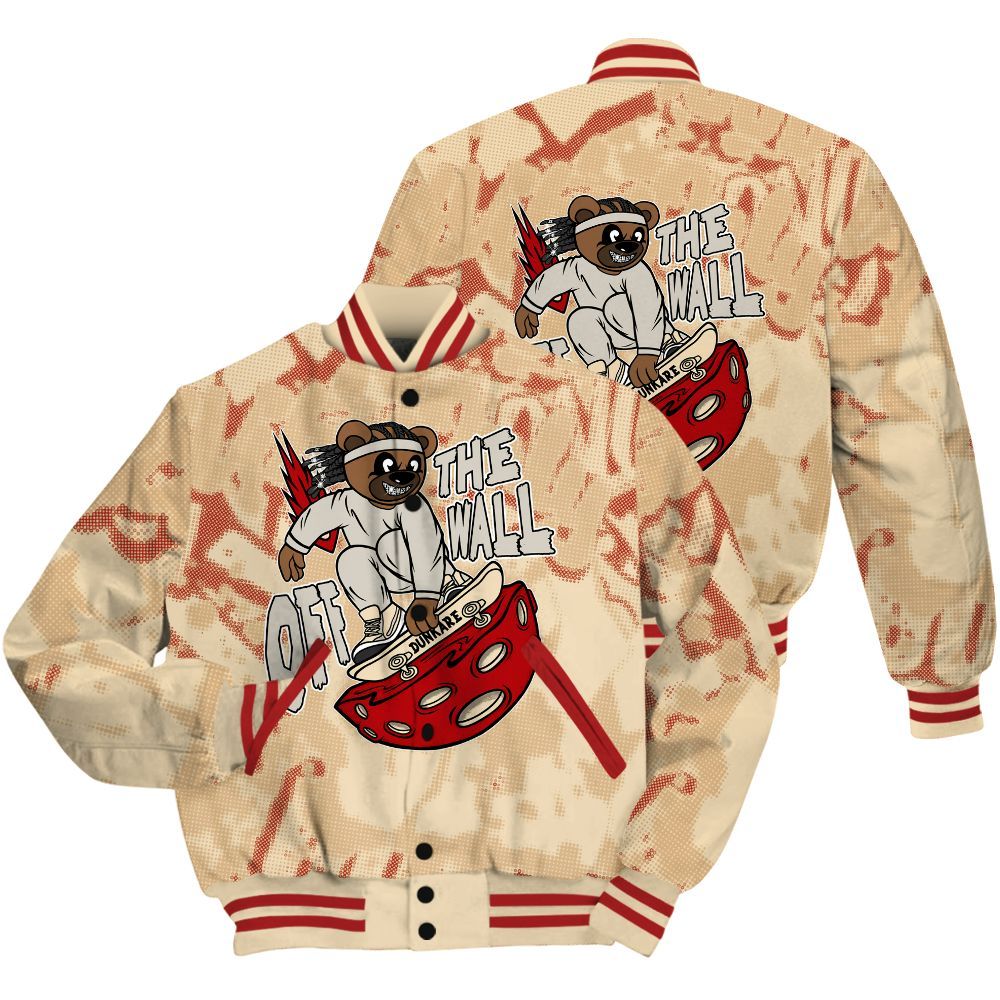 Varsity Jacket To Match Dunk Low Strawberry Waffle Shirt - Quirky Bear Street All Over Print