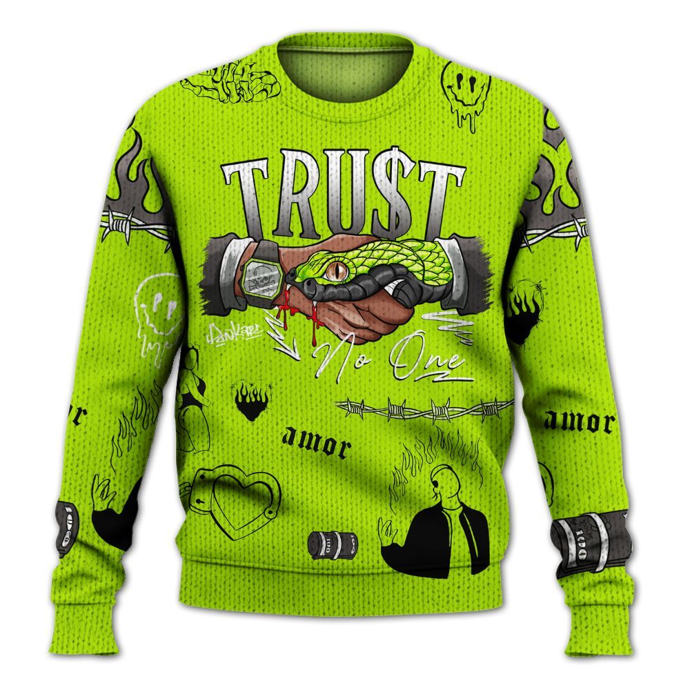 Sweater To Match Foamposite Voltage Black Air Pro 2026 - Snake Trust No One Graphic
