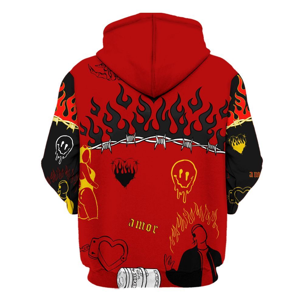 Hoodie To Match Low Lucky Cat 1s - Snake Trust No One All Over Print