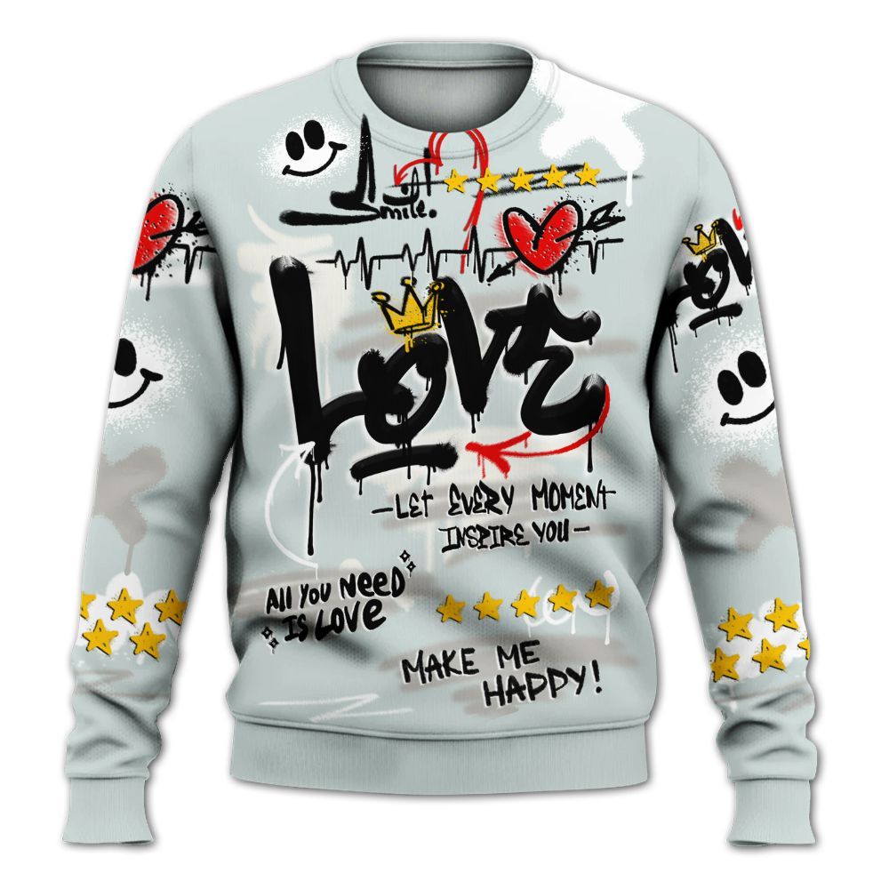 Sweatshirt To Match Book Moss Point 1s - Happy Love Beats Graffiti All Over Print