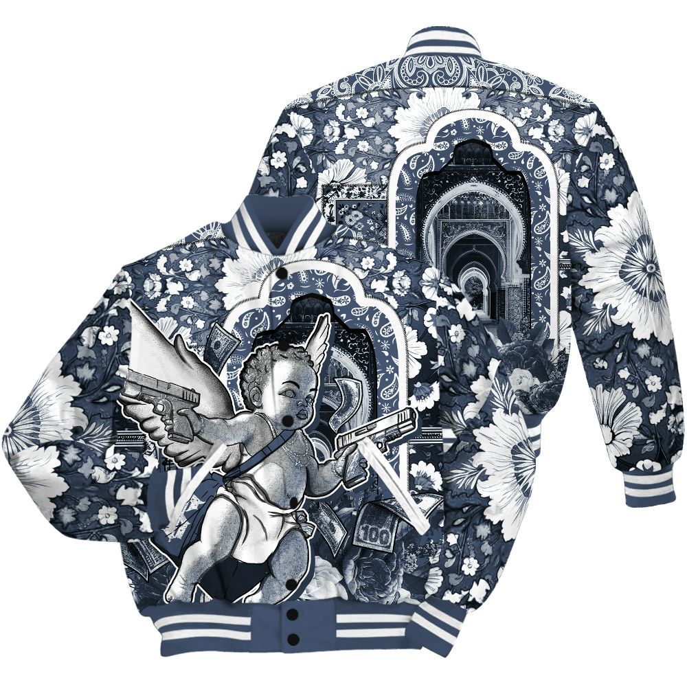 Varsity Jacket To Match Low Diffused Blue 11s - Angel Money Bag All Over Print