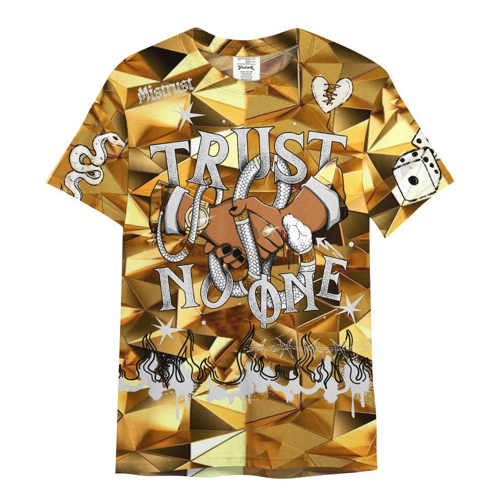 Shirt To Match NET Gold 4s - Trust No One Snake-Bite Doodle Crayon All Over Print