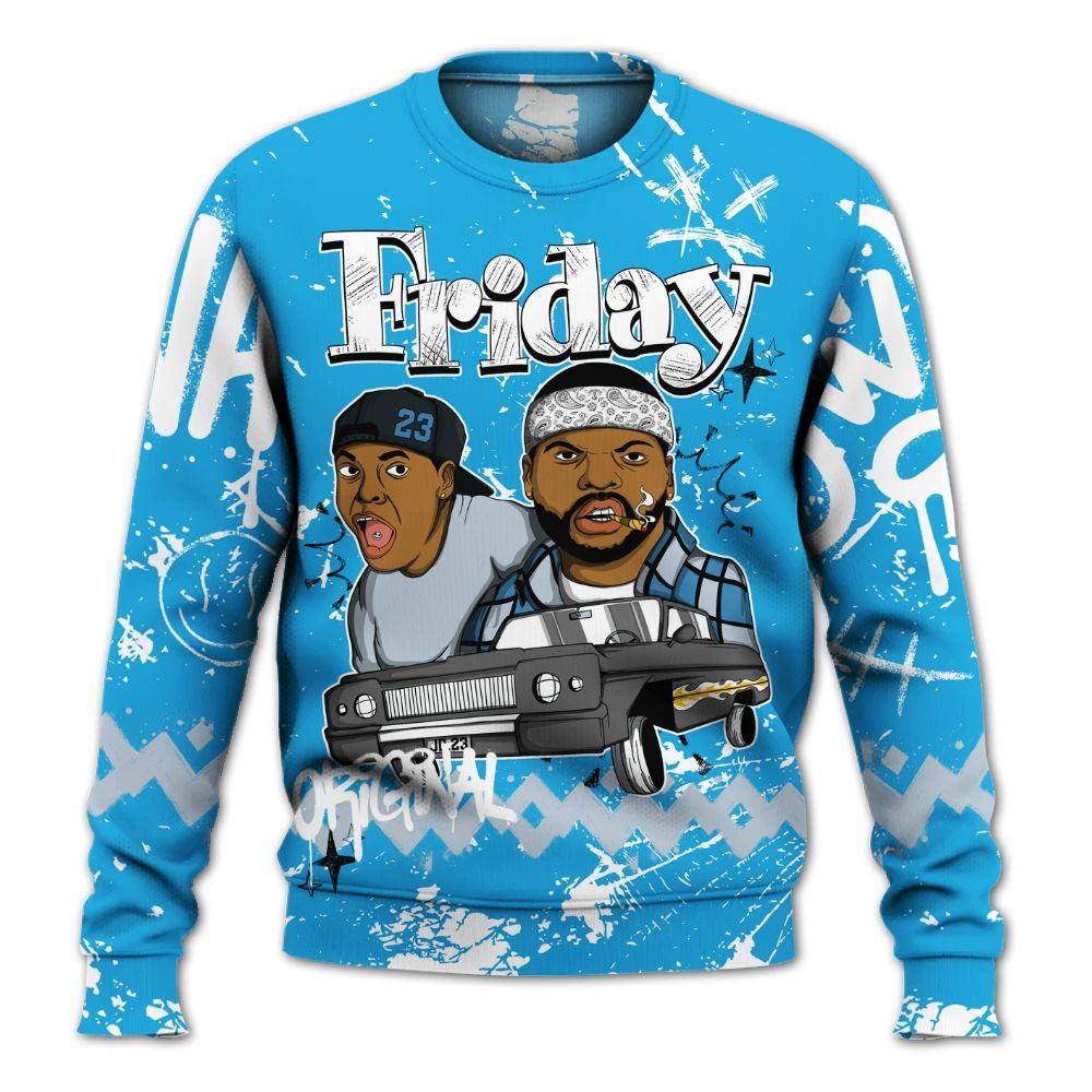 Sweatshirt To Match University Blue Low 2026 11s - Friday Sneaker Crayon All Over Print