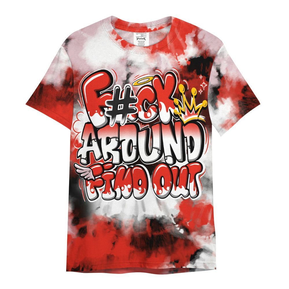 Shirt To Match Air Force 1 Low GS Valentine's Day - Tie Dye FK Around Find Out All Over Print