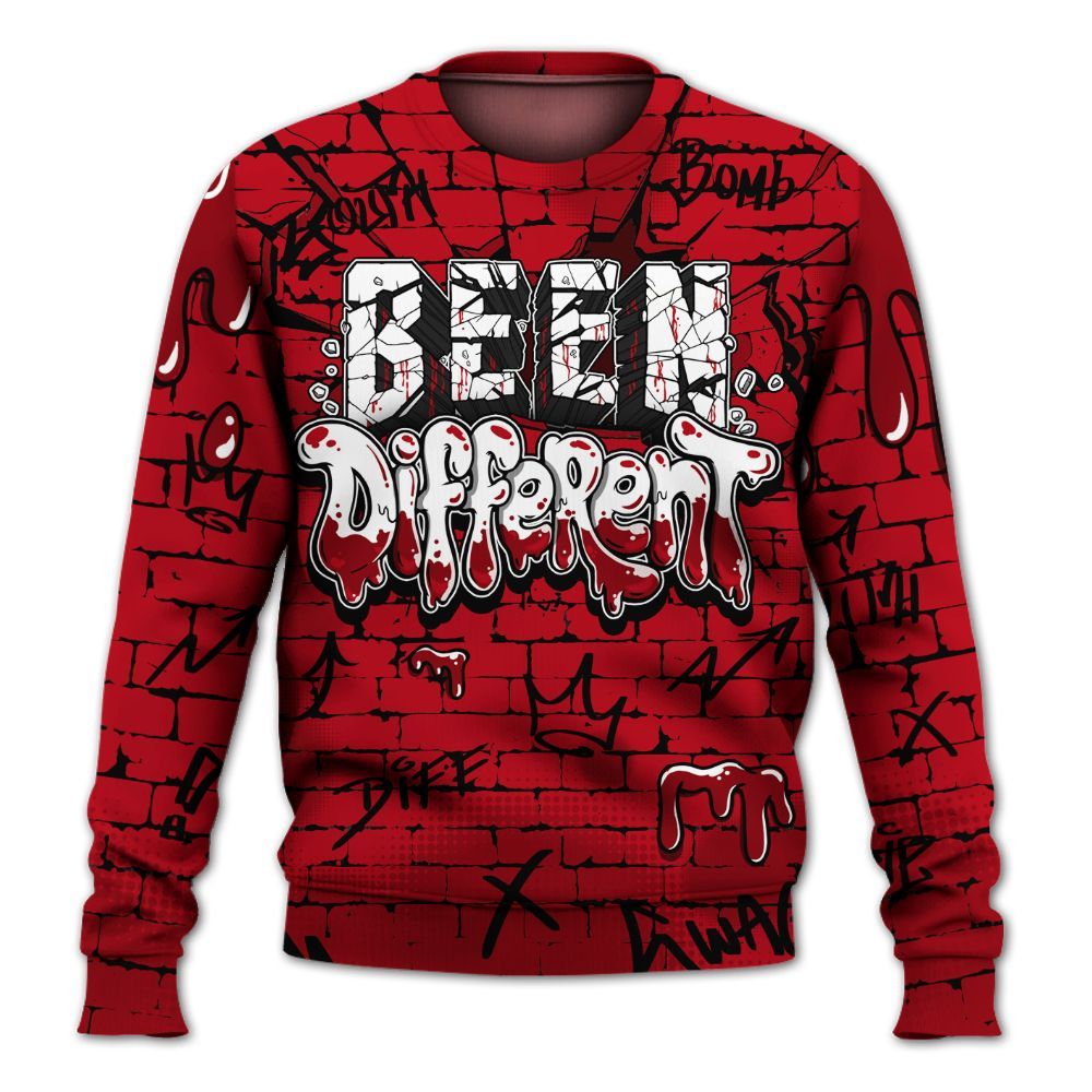 Sweatshirt To Match Bred Velvet 11s - Been Different Drippin Streetwear All Over Print