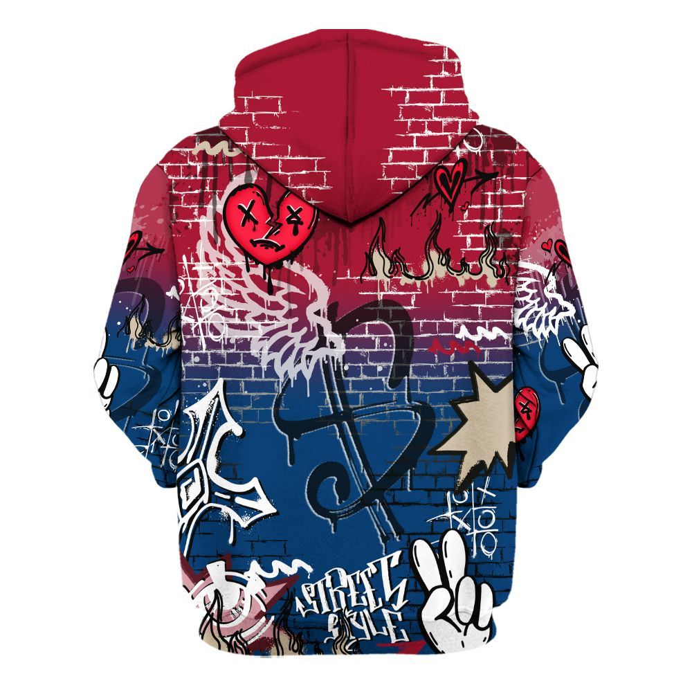 Hoodie To Match Rare Air 4s - Been Dif2erent Drip Graffiti All Over Print