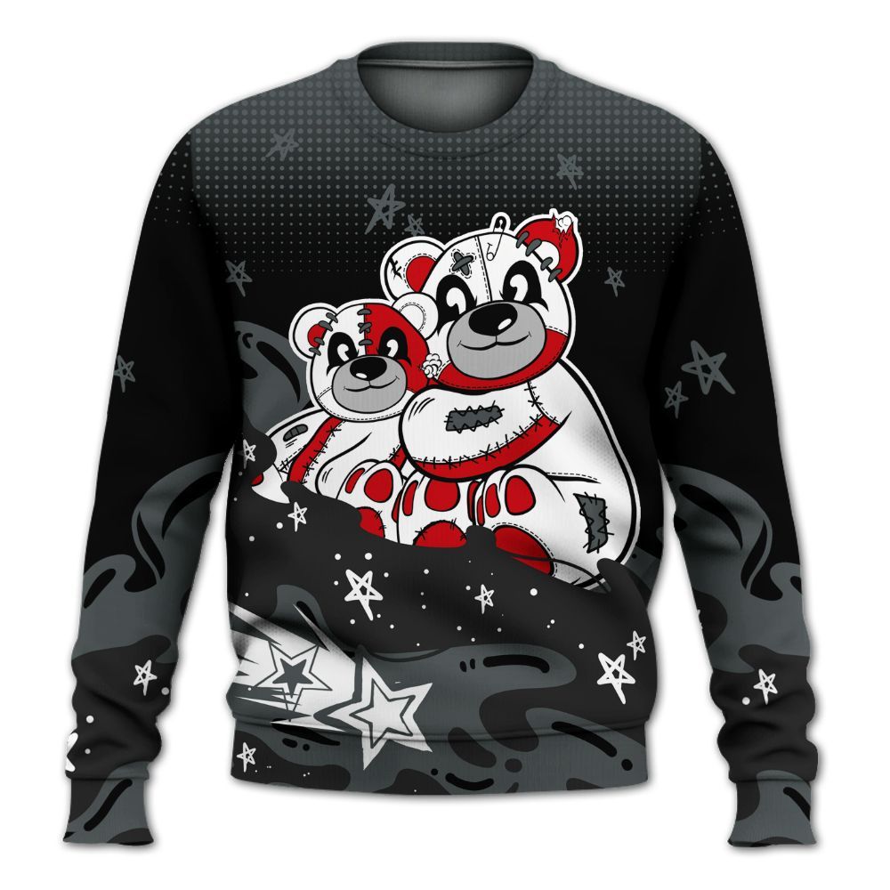 Sweatshirt To Match Black RM Nigel Sylvester 4s - Sincere Fondness Bear Stars All Over Print