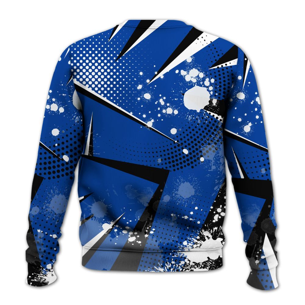 Sweatshirt To Match Hyper Royal 12s - Poly Trust No One Dripping All Over Print