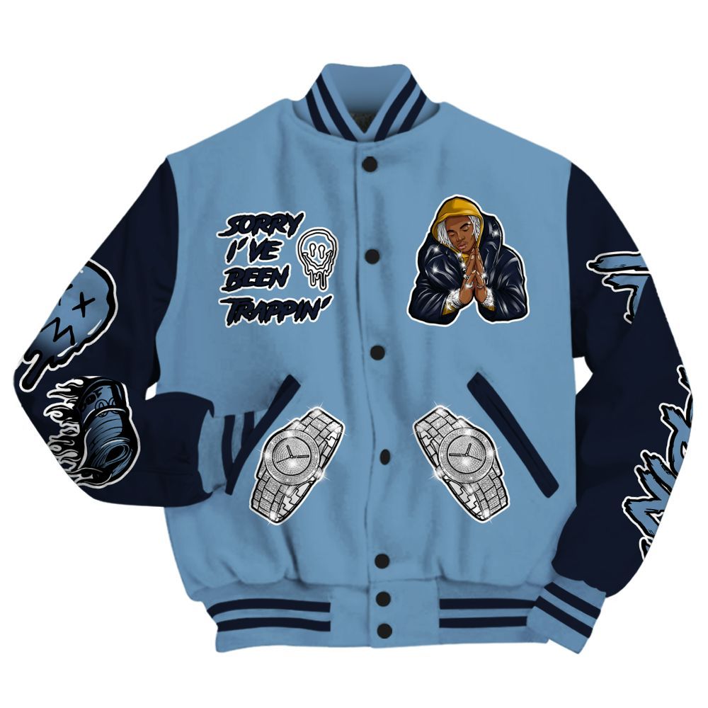 Varsity Jacket To Match High OG First In Flight 1s - Trappin' Unique All Over Print