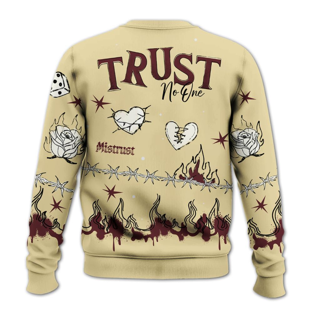 Sweatshirt To Match Women Phantom 12s - Trust No One Snake-Bite Doodle Crayon All Over Print