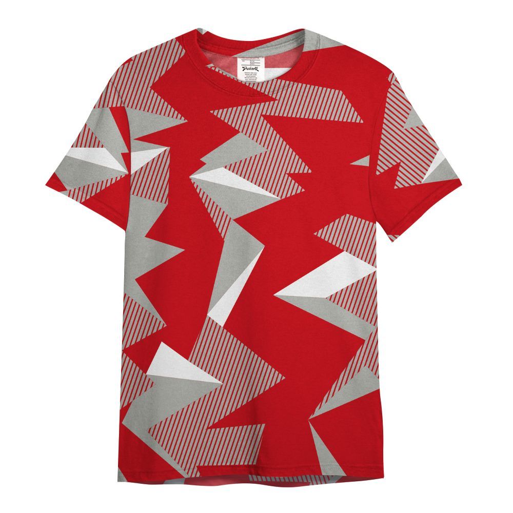 Shirt To Match Air Griffey Max Gray Reds 1s - Geometric Camouflage Pattern All Over Print