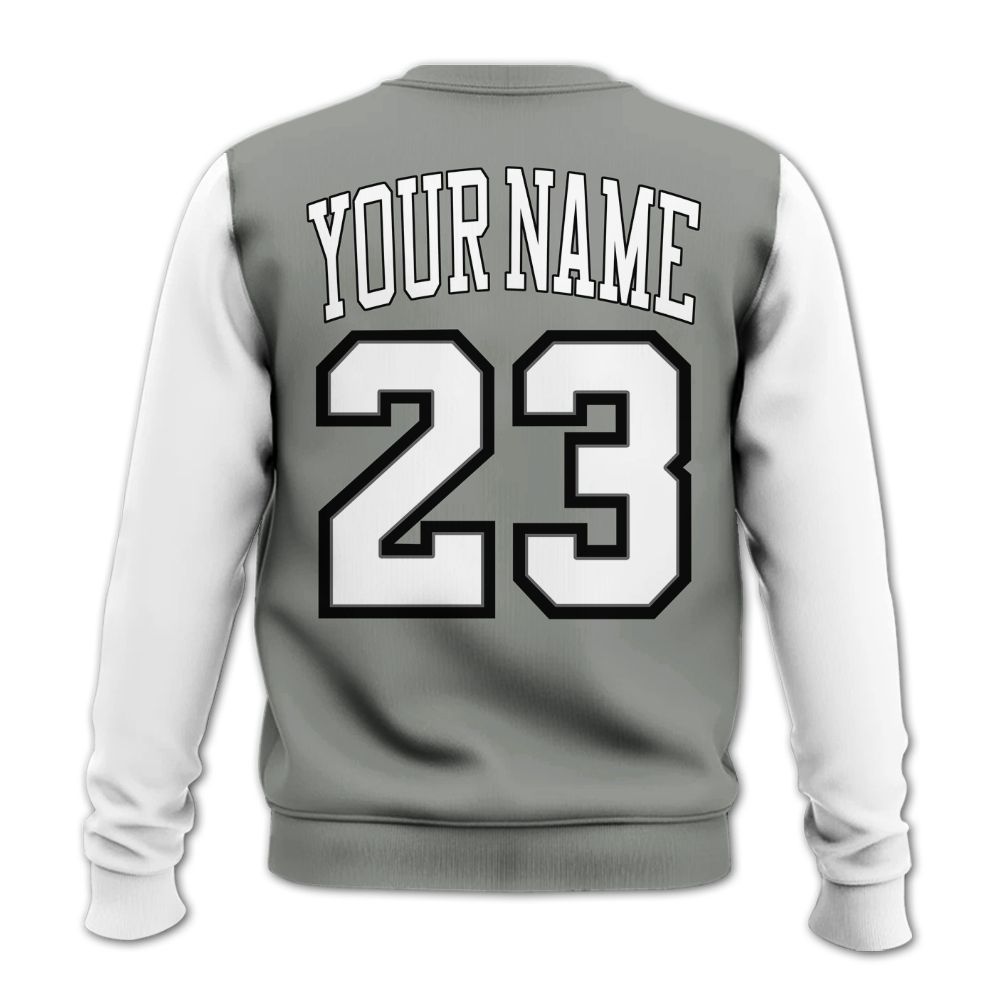 Sweatshirt To Match Paris Cement Grey 4s - Custom Name Chicago 23 All Over Print
