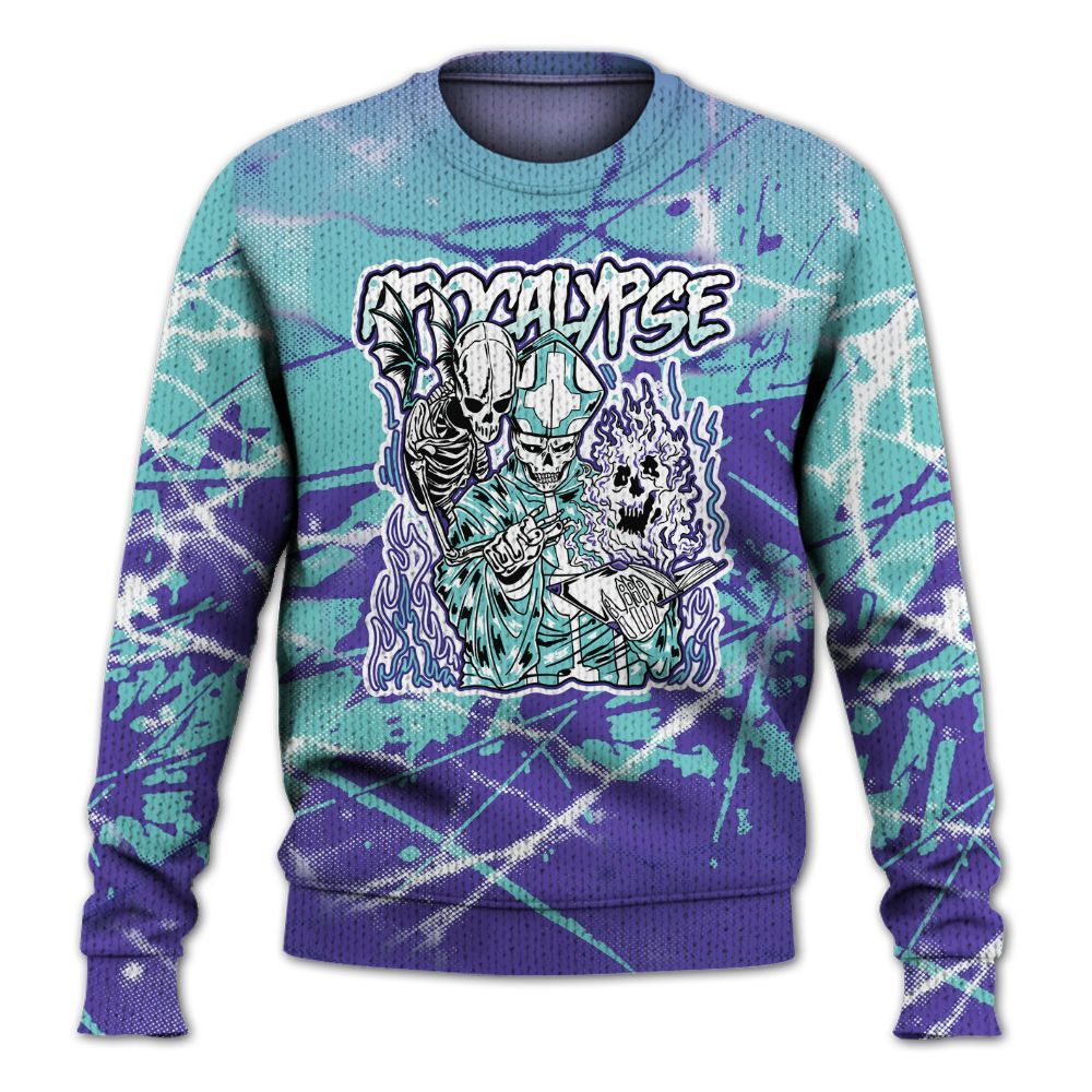 Knitted Sweater To Match Low Hornets 1s - Apocalypse Skeleton Profound