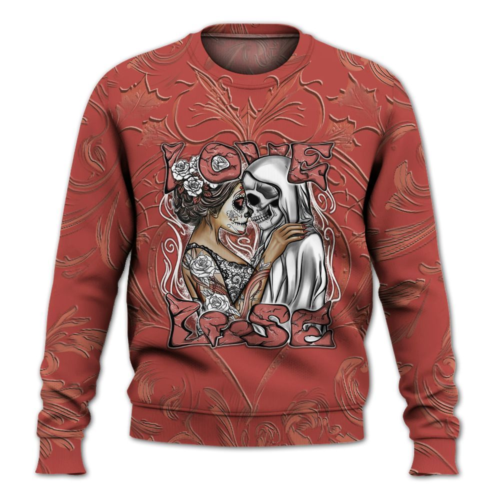 Sweatshirt To Match Dune Red 13s - Loves Lose Gothic All Over Print