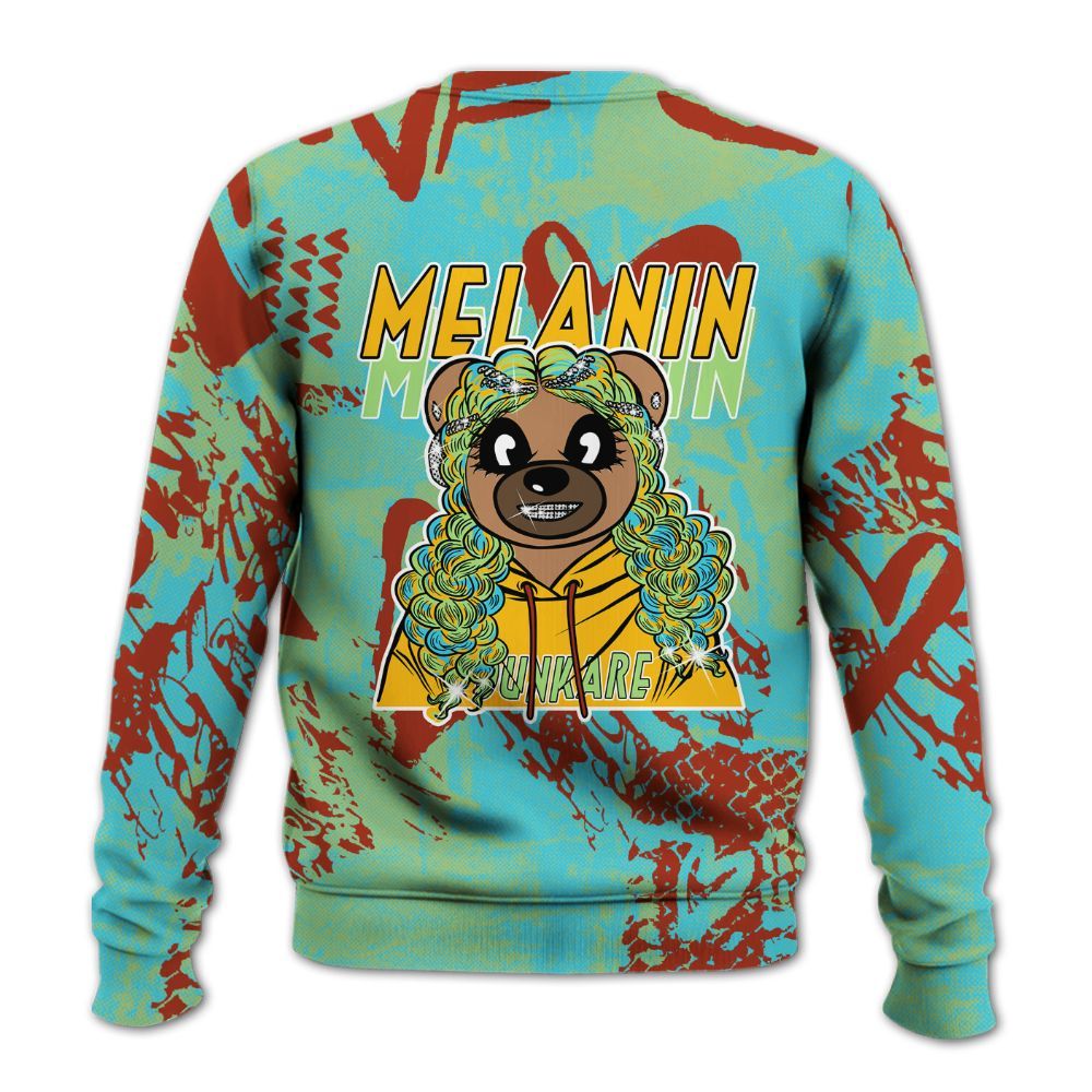 Sweatshirt To Match SB Dunk Di'Orr Greenwood - Pigments Bear Heart Grunge All Over Print