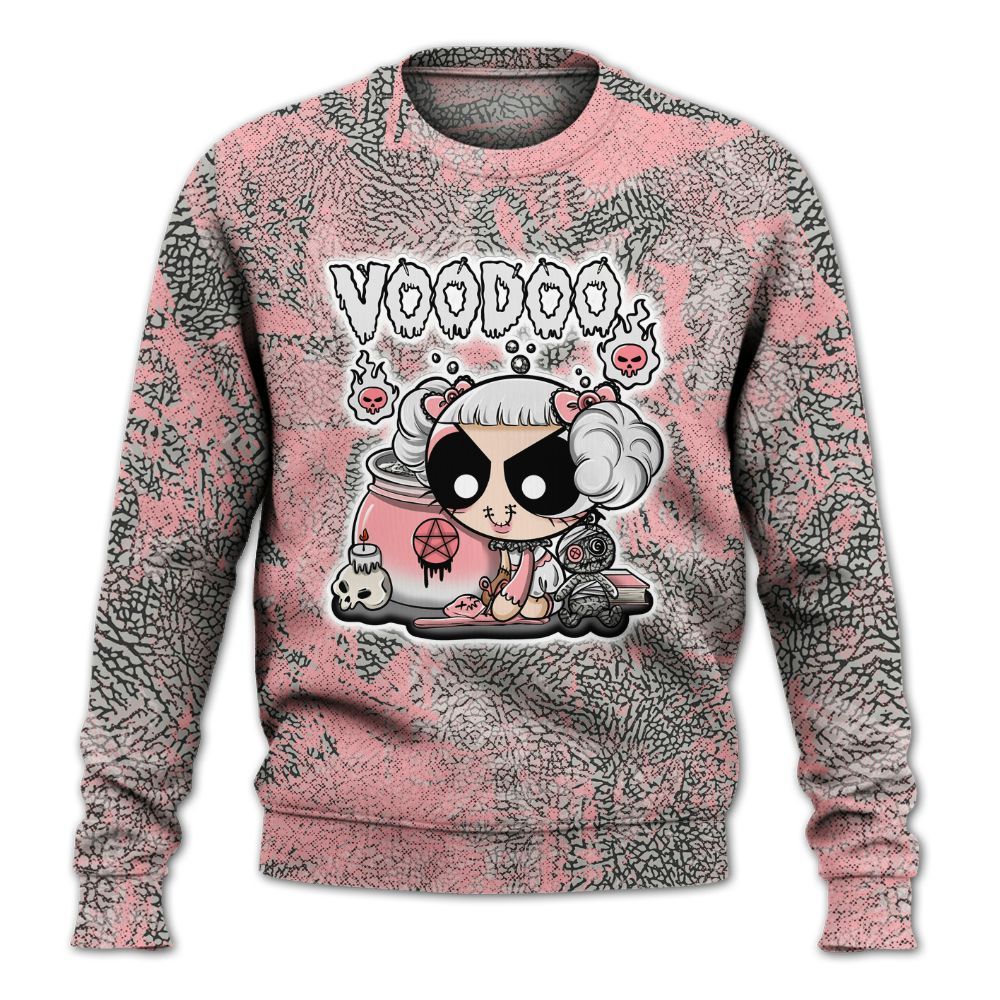 Sweatshirt To Match Retro Wings 3s - Voodooz Heart Grunge All Over Print