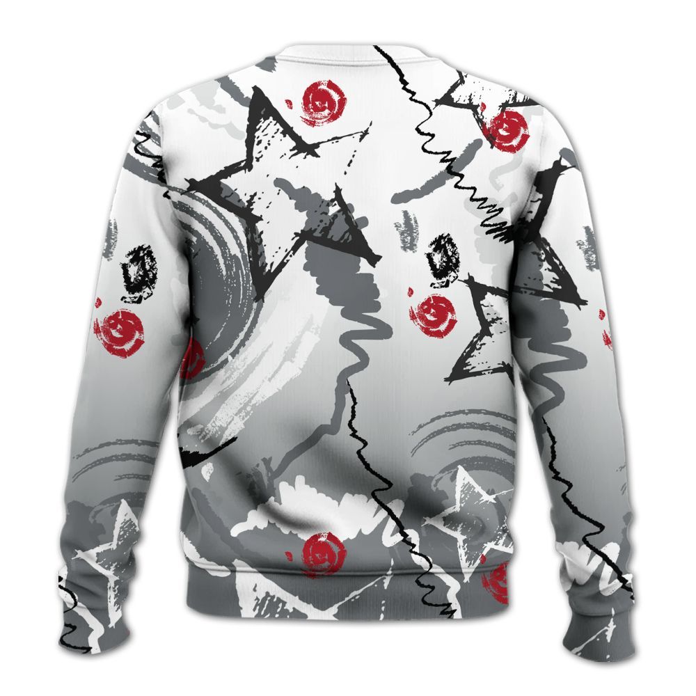 Sweatshirt To Match Retro Fire Red 9s - Grind Shine Later Drip All Over Print