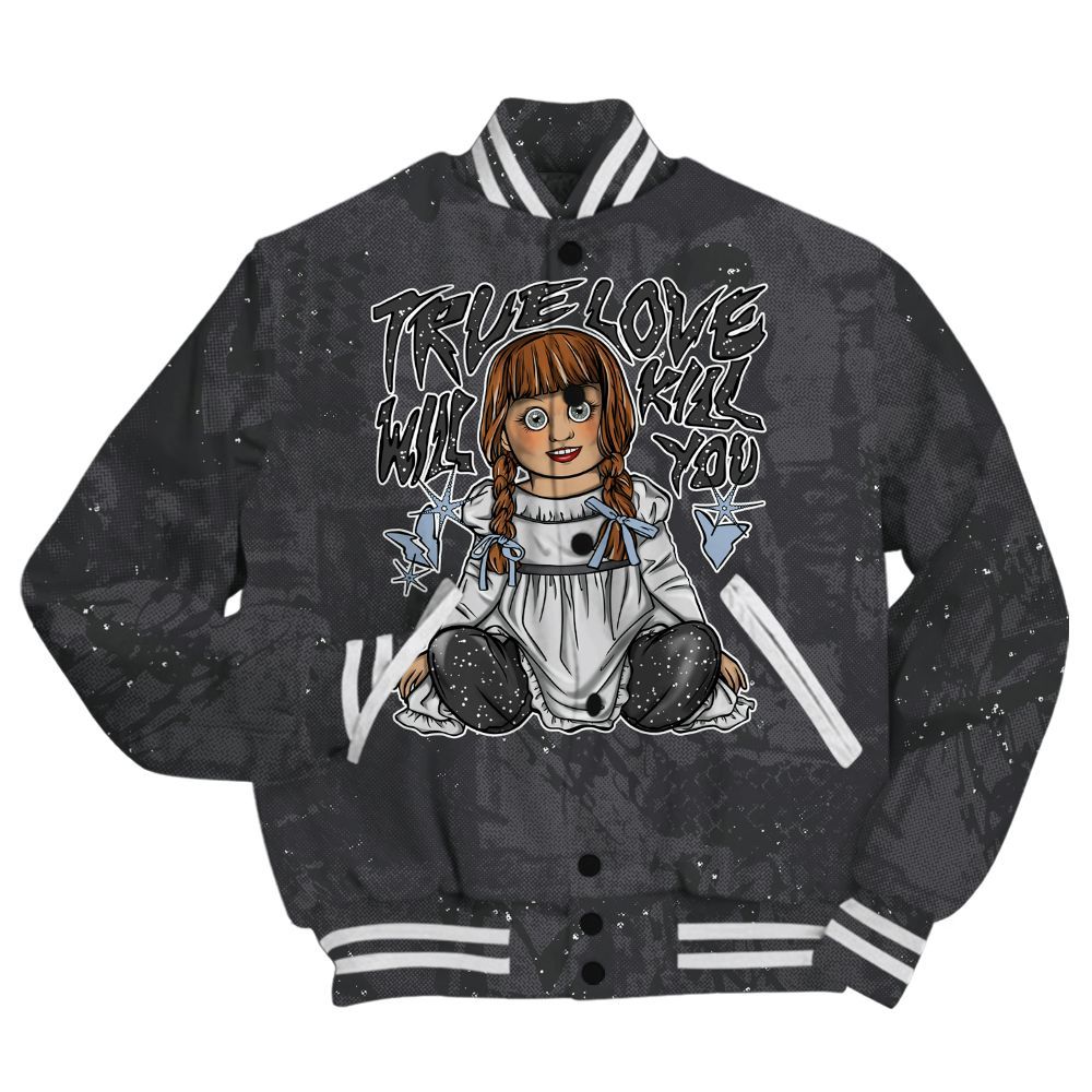 Varsity Jacket To Match Reverse Oreo 6s Shirt - Genuine Loves Bear Heart Grunge All Over Print