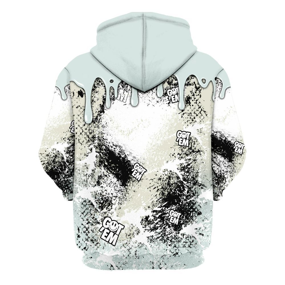 Hoodie To Match Pure Platinum 4s - Dripping 23 Drip All Over Print