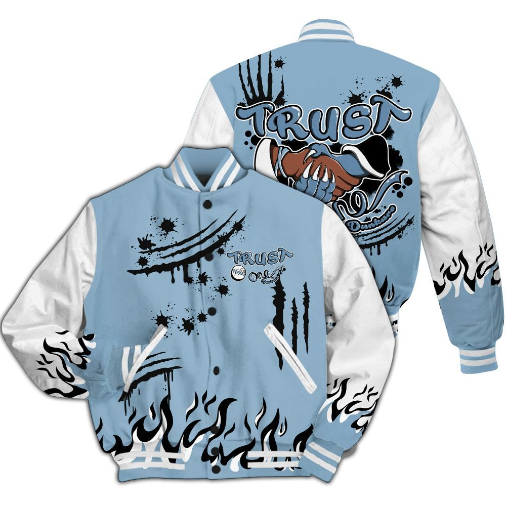 Varsity Jacket To Match High University Blue 1s - Graphic Trust No One All Over Print