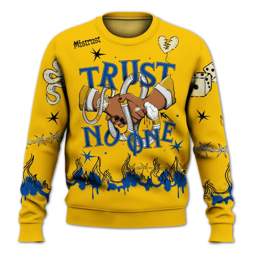 Sweatshirt To Match High Laney 1s - Trust No One Snake-Bite Doodle Crayon All Over Print