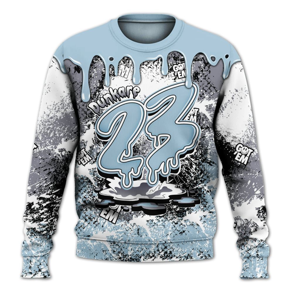 Sweatshirt To Match Chambray 7s - Dripping 23 Drip All Over Print