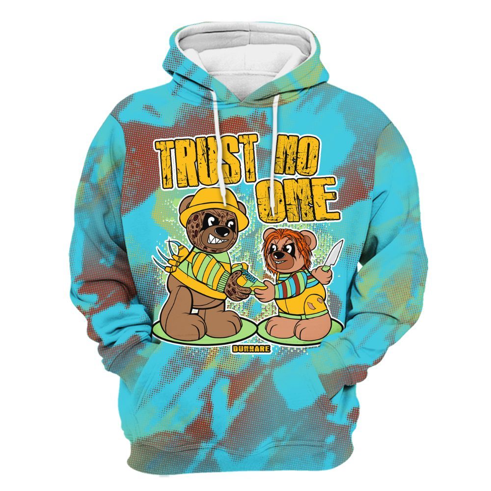 Hoodie To Match SB Dunk Di'Orr Greenwood - Trust No One Bear Abstract Halftone All Over Print