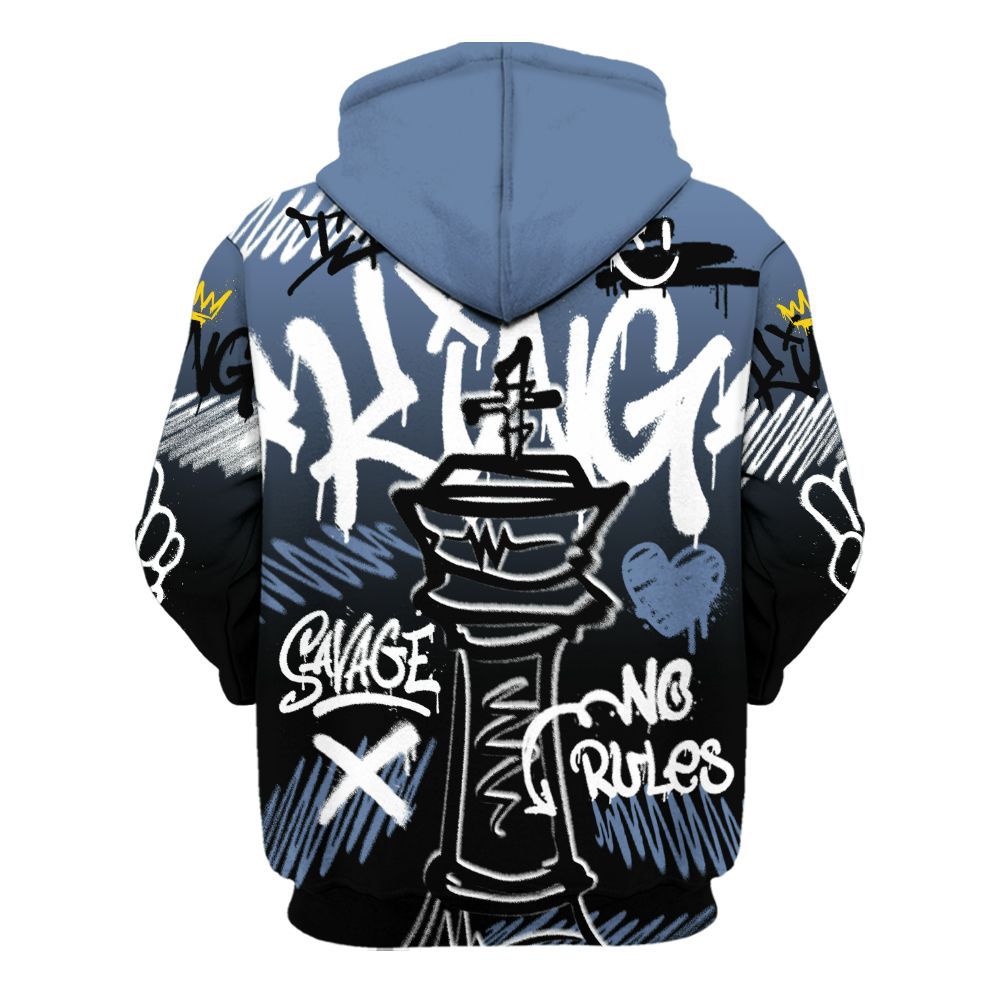 Hoodie To Match Mid Space Jam 1s - Street King Chess Streetwear All Over Print