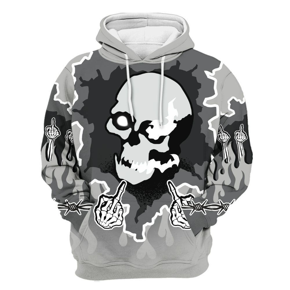 Hoodie To Match Retro Wet Cement 4s - F Around Find Out Graphic Trapped All Over Print