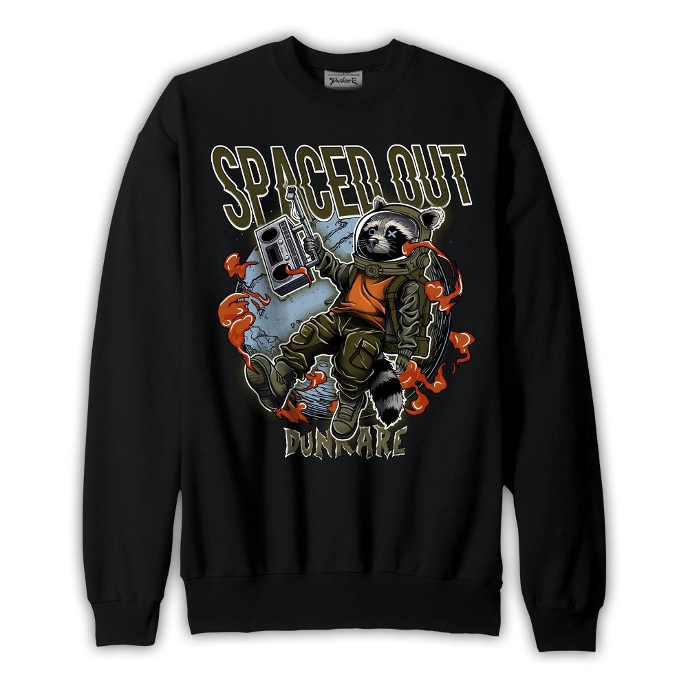 Sweatshirt To match Olive 5s Sweatshirt - Spaced Out Raccoon Graphic 1605 NMP