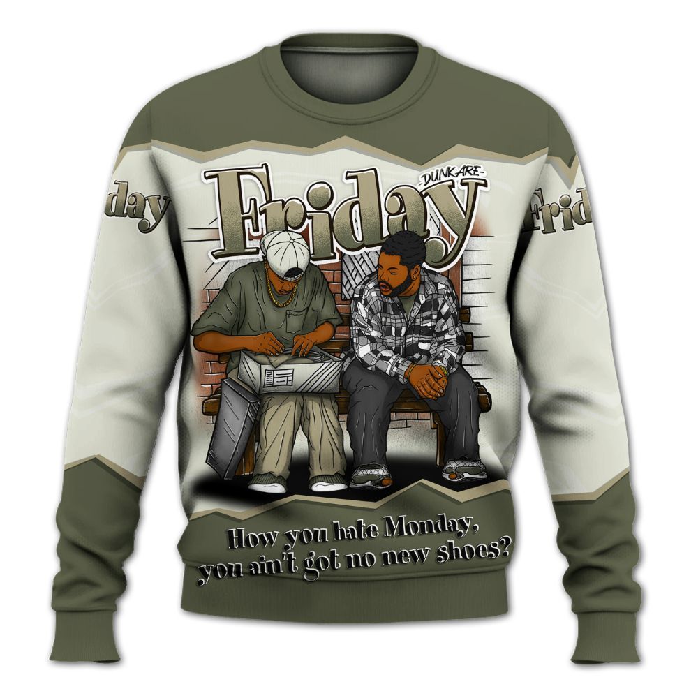 Sweatshirt To Match Low OG Medium Olive 1s - Friday Movie 90s TV All Over Print