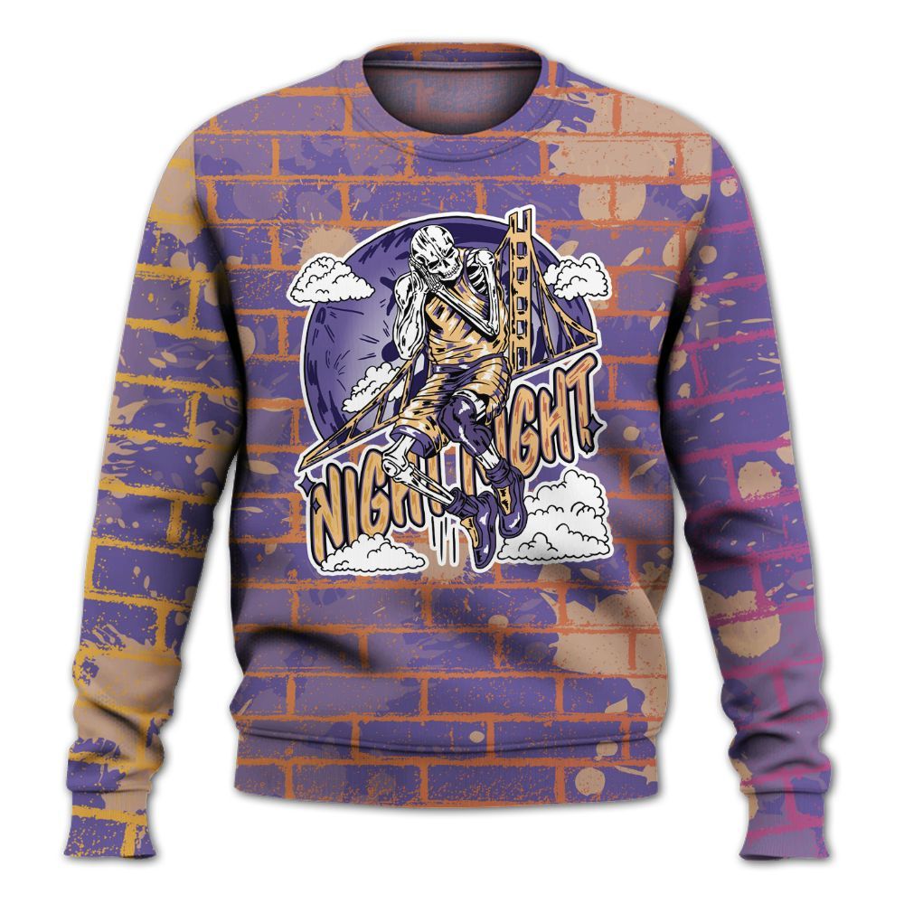 Sweatshirt To Match Book Sunset 1s - Seeya Skeleton Brick All Over Print