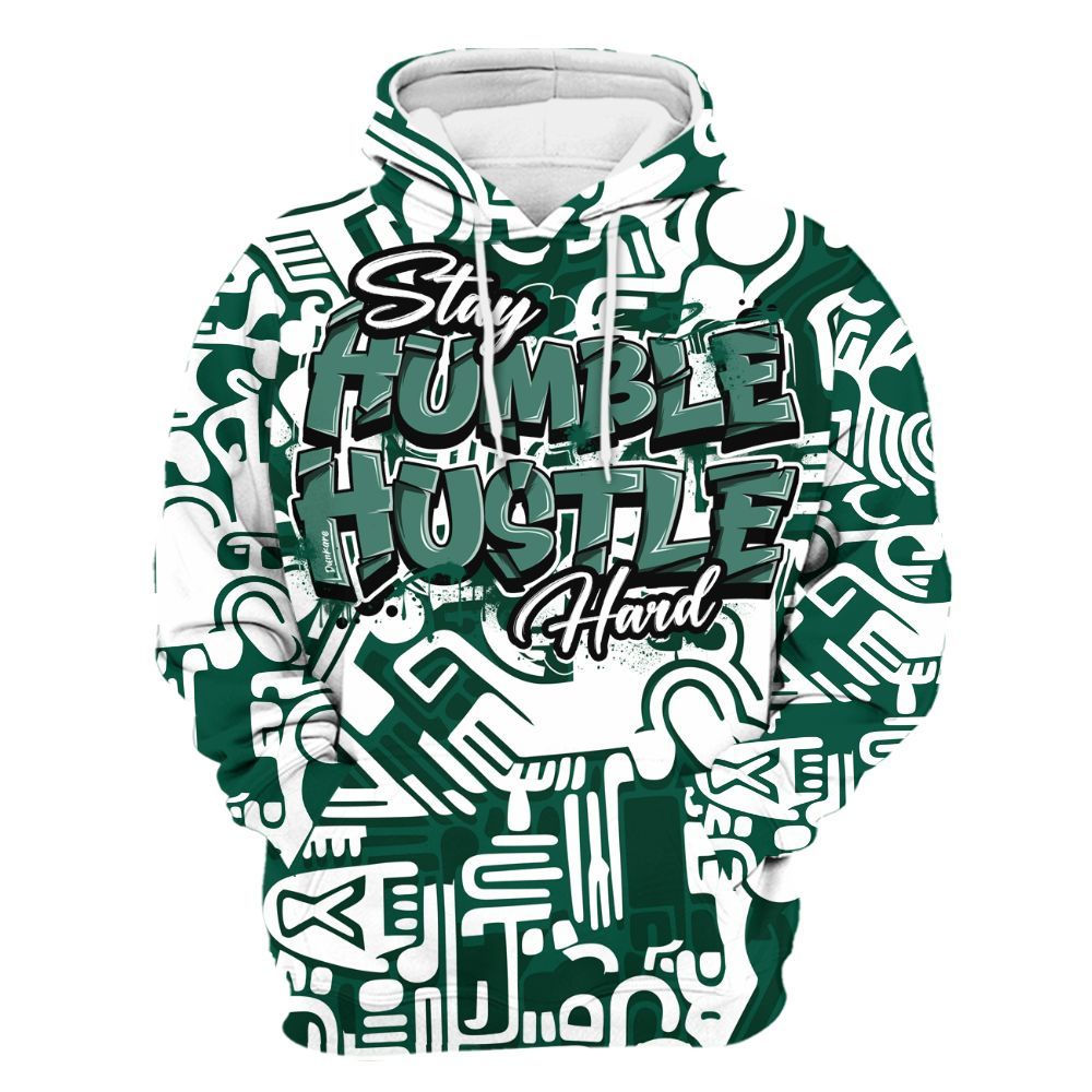 Hoodie To Match Oxidized Green 4s - Humble Hustle Retro All Over Print