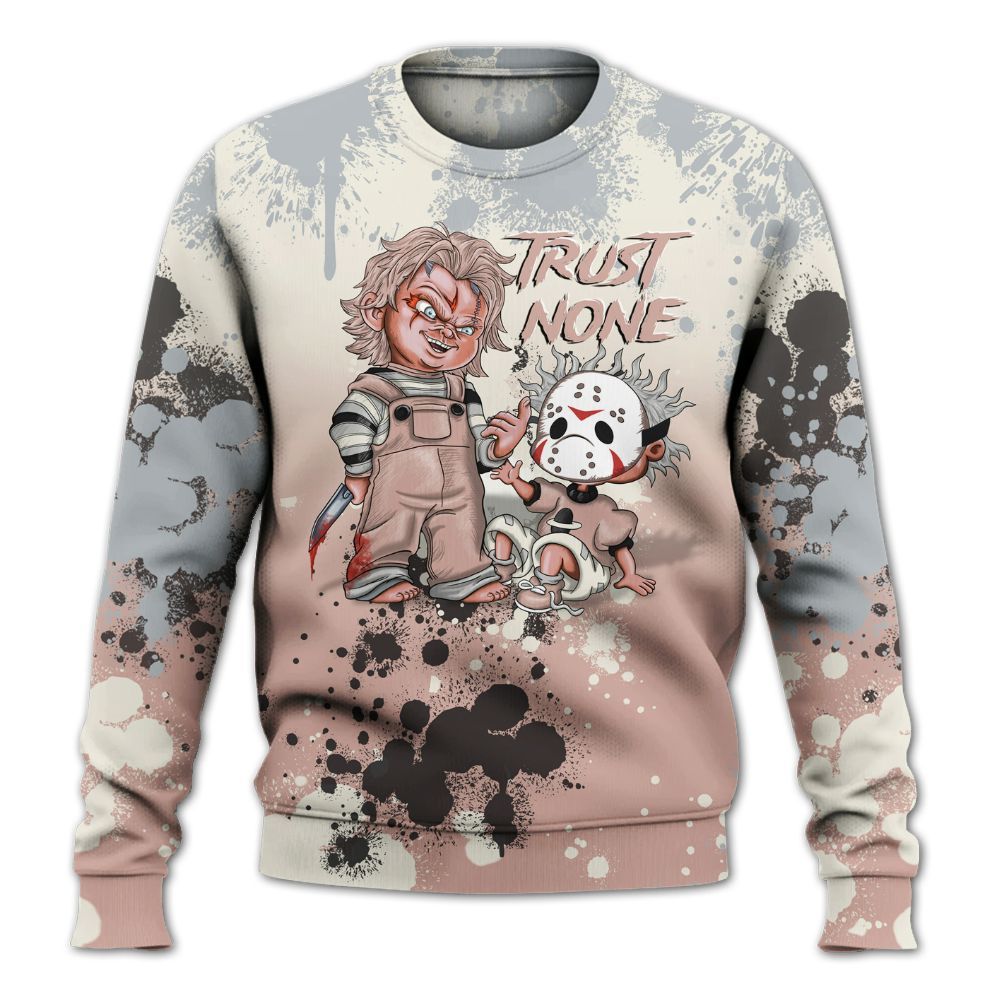 Sweatshirt To Match Air Force Low 1 Arctic Orange - Trust No One Scary All Over Print