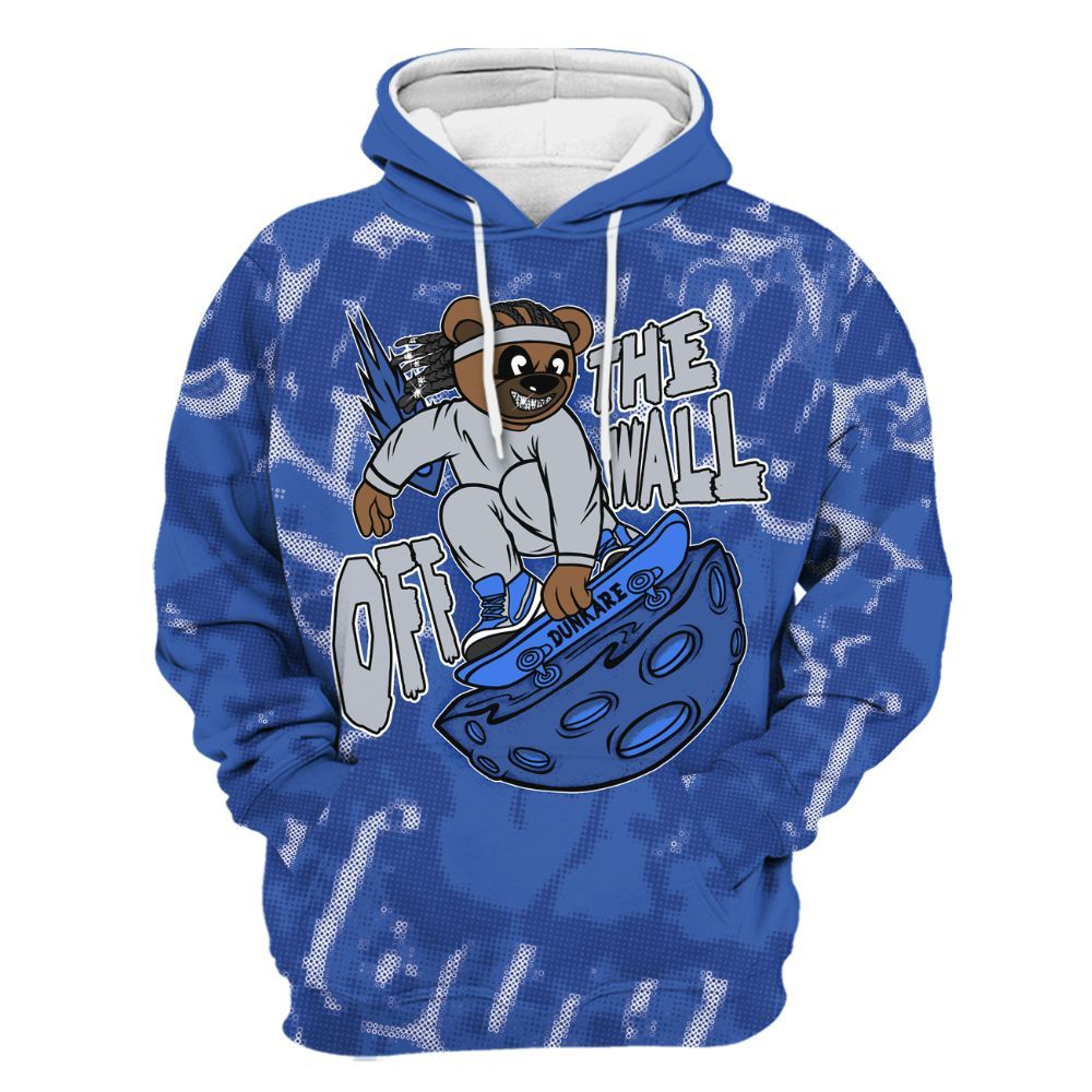 Hoodie To Match Air Foamposite One Royal - Quirky Bear Street All Over Print