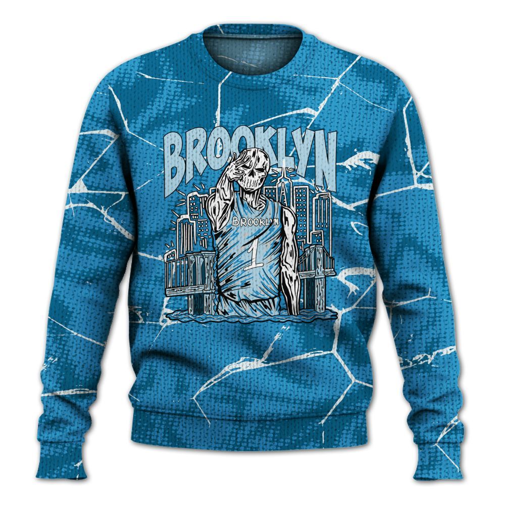 Knitted Sweater To Match Powder Blue 9s - Brooklyn's Skeleton Crack