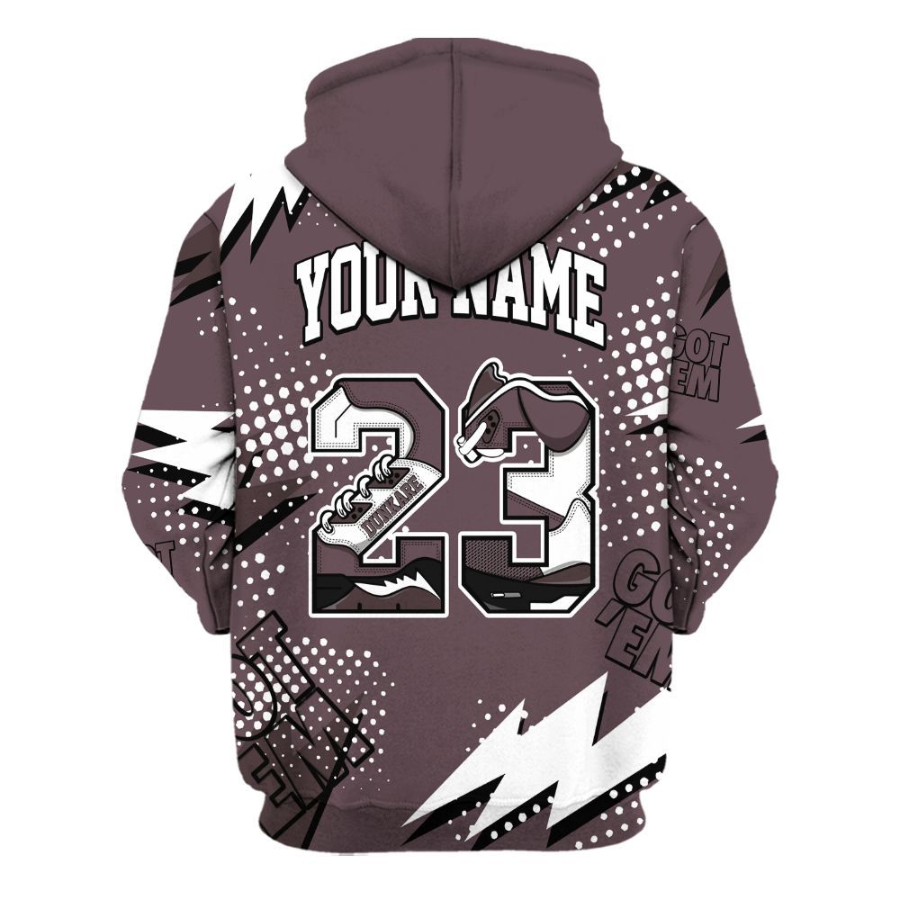 Hoodie To Match AMM Black 3s - Custom Name Number 23 5s All Over Print