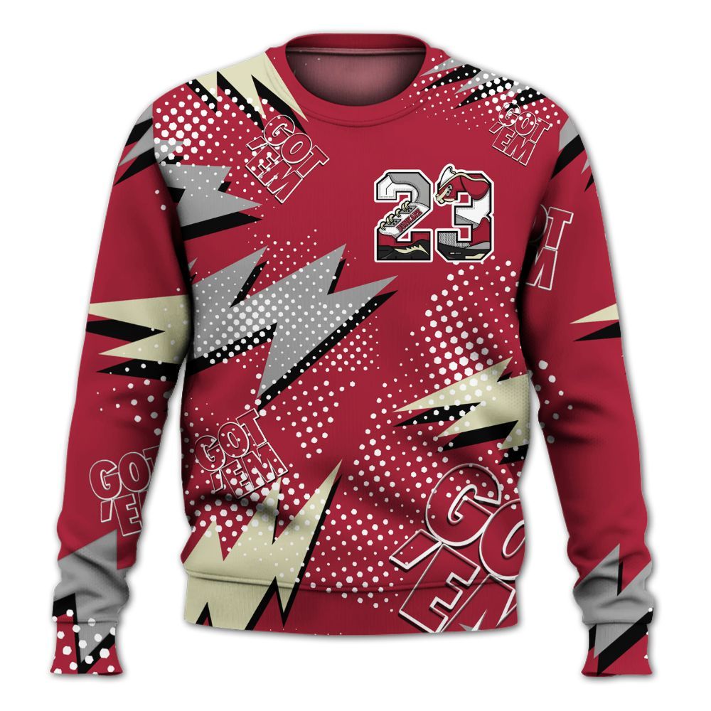 Sweatshirt To Match High OG Chicago Shadow 1s - 23 Custom Name 5s All Over Print