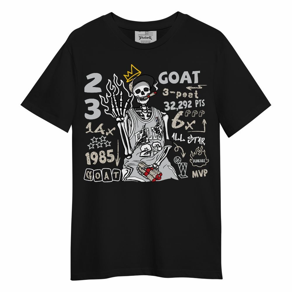 Shirt To Match Metallic Silver 2024 5s - Number 23 G.0.A.T Streetwear Unisex Shirt