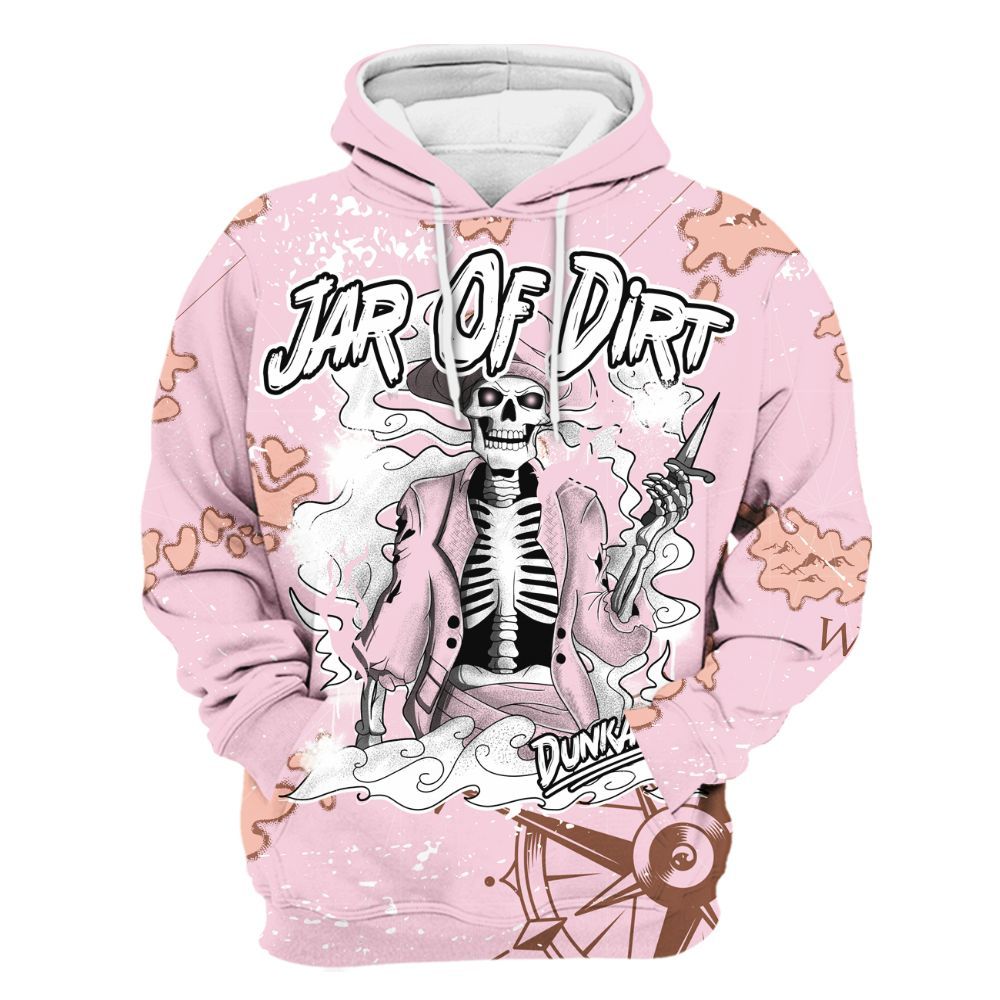 Hoodie To Match Orchid 4s - Skeleton Jar Of Dirt Retro All Over Print