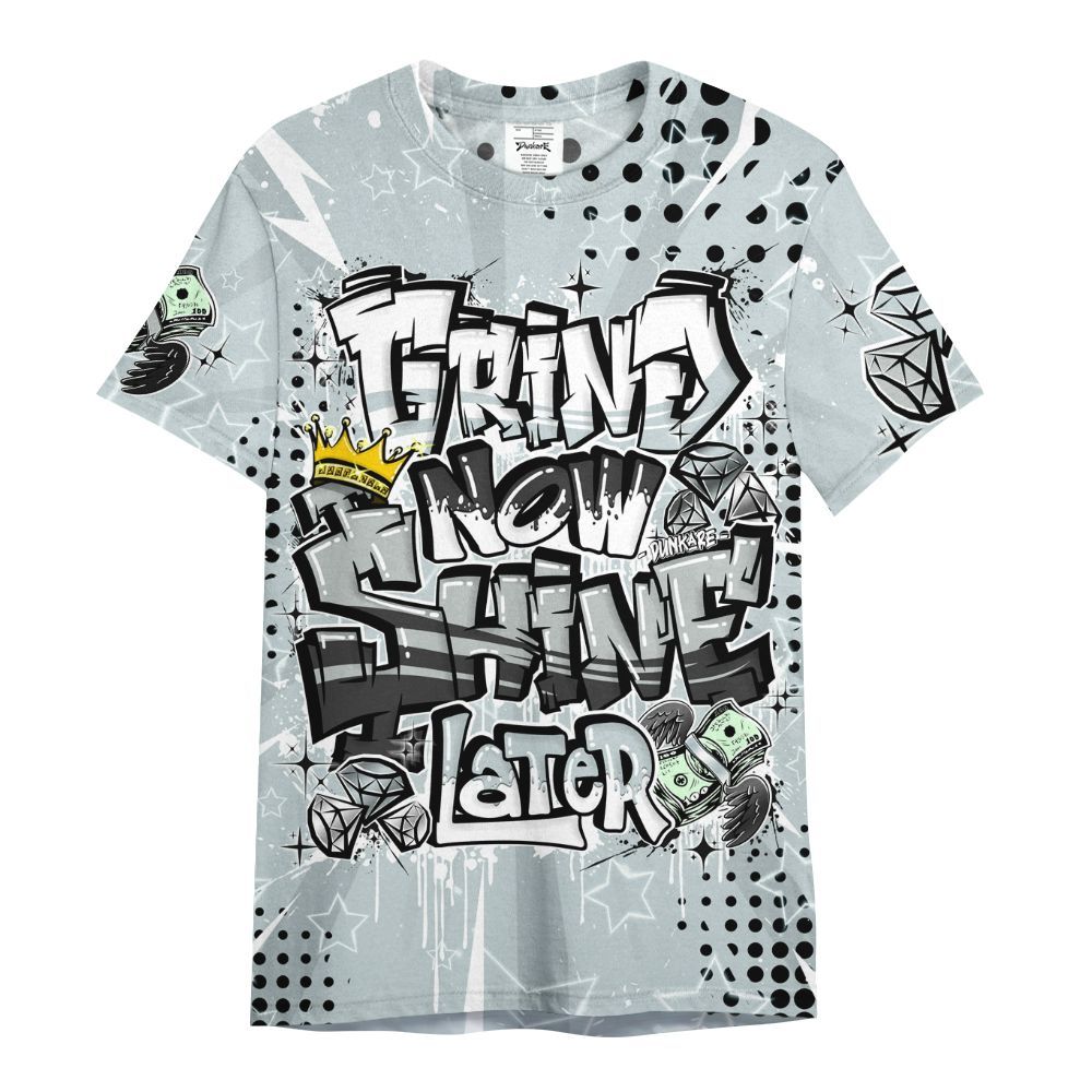 Shirt To Match Black Wolf Grey 12s - Grind2 Shine Later All Over Print