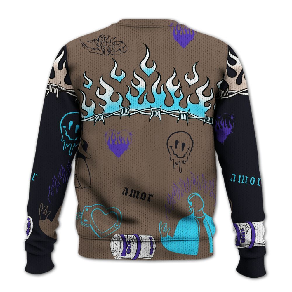 Knitted Sweater To Match Olive Concord 9s - Snake Trust No One