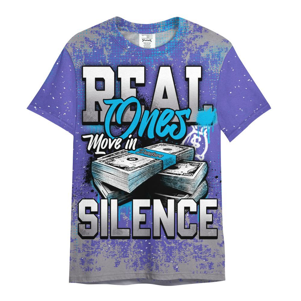 Shirt To Match Retro Aqua 8s - Move In Silence Money All Over Print