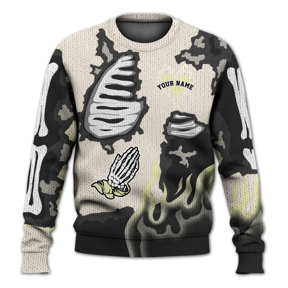 Sweater To Match Luminous Green 5s - Dislike Us Graphic Burning Custom Name Graphic