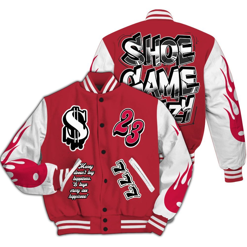 Varsity Jacket To Match Black Toe 14s - Shoe Game Crazy Graphic All Over Print
